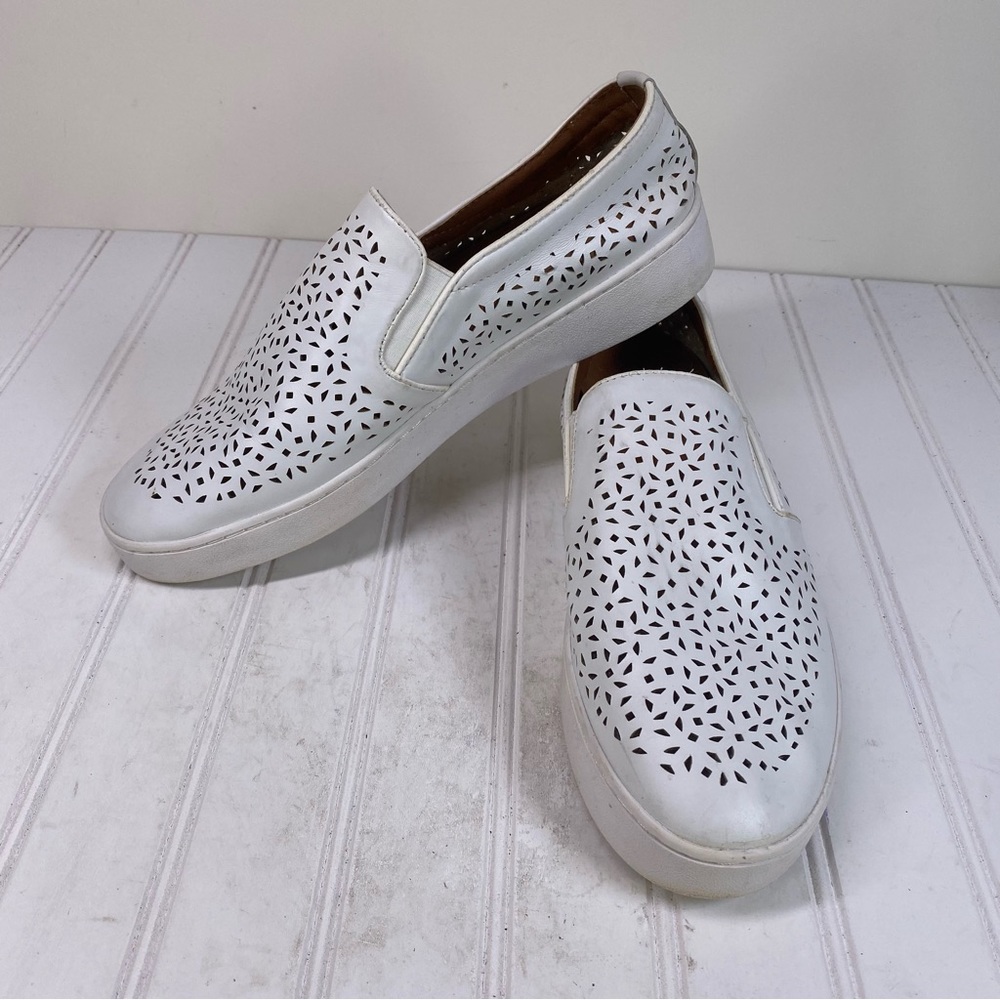 Vionic White Leather Perforated Casual Loafers - image 1